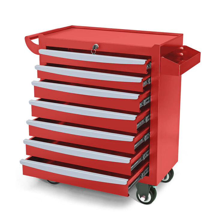 Mondawe 7-Drawer Rolling Tool Chest, Metal Tool Box with Wheels & Lock Garage Storage Cabinets