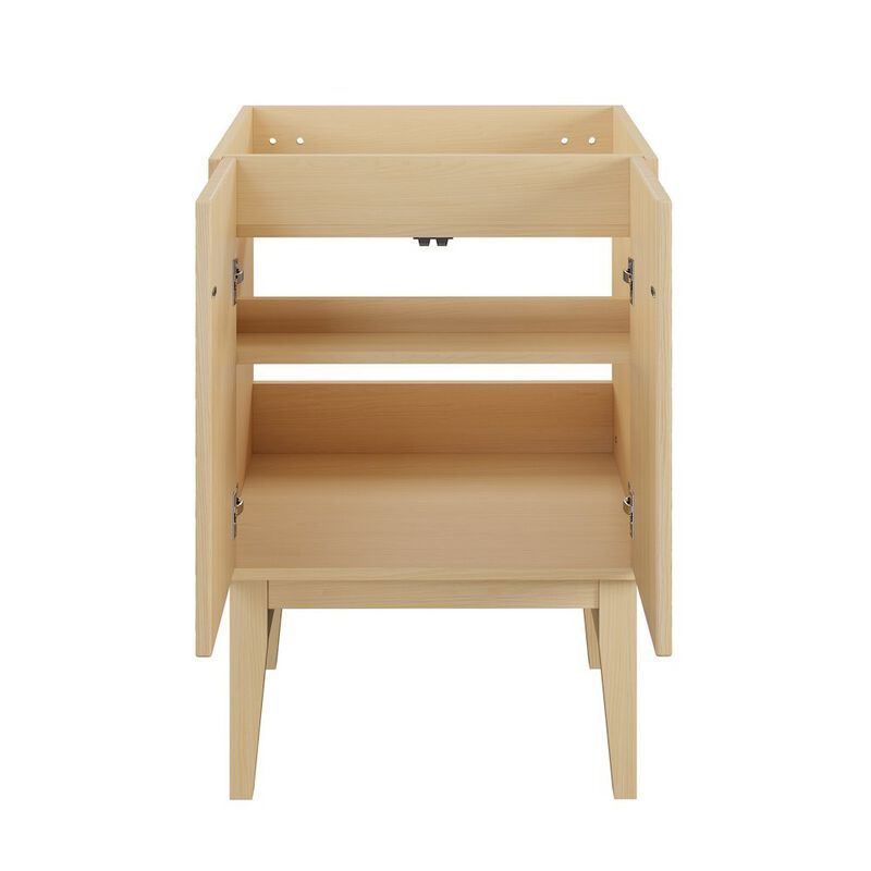 Bosse 24" Freestanding Bathroom Vanity Cabinet without Top in Natural Oak image number 5