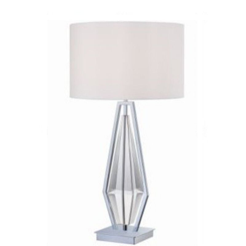 Sizygy Table Lamp Chrome Metal and Acrylic LED Light