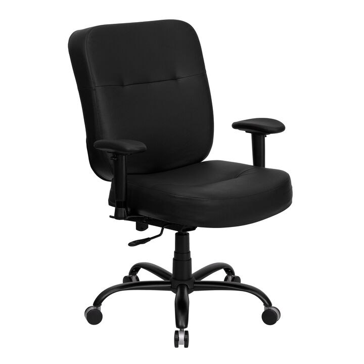 HERCULES Series Big & Tall 400 lb. Rated LeatherSoft Executive Ergonomic Office Chair with Adjustable Arms