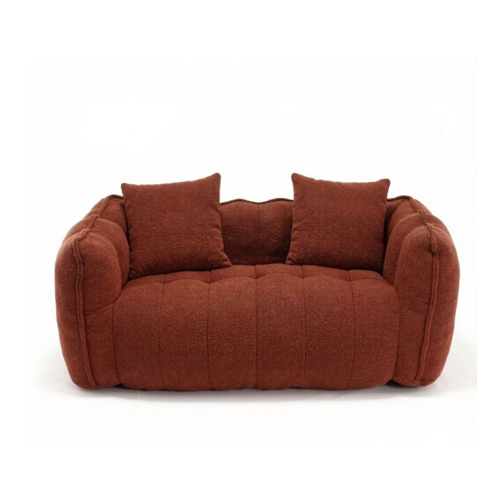 GOODSILO Large Square Recliner Sofa Beanbag Chair with High Resilience Foam Core for Two People Comfort