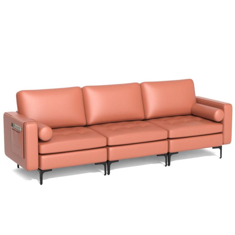 Hivvago 3-Seat Sofa Sectional with Side Storage Pocket and Metal Leg image number 0