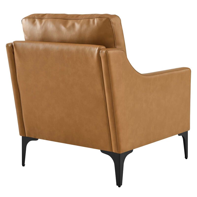 Corland Leather Armchair Brown image number 4