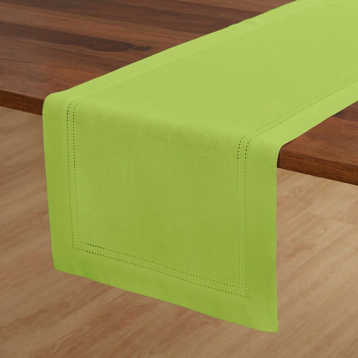 Linen Table Runner - Linen Double Hemstitch