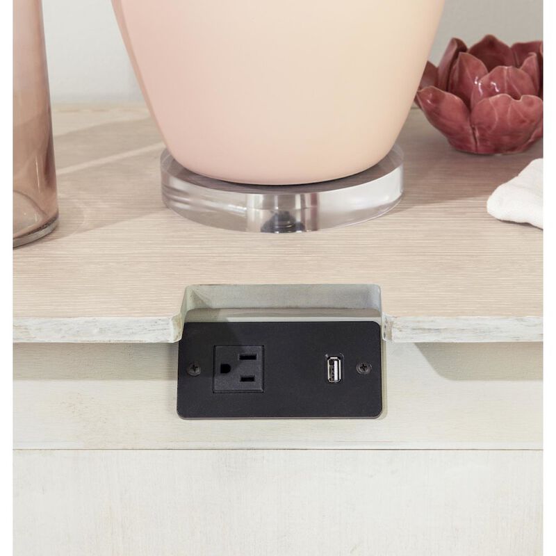 Legacy Classic Bliss Nightstand (2 Drawers, Power With 2 Outlets, 1 USB + 1 USB-C)