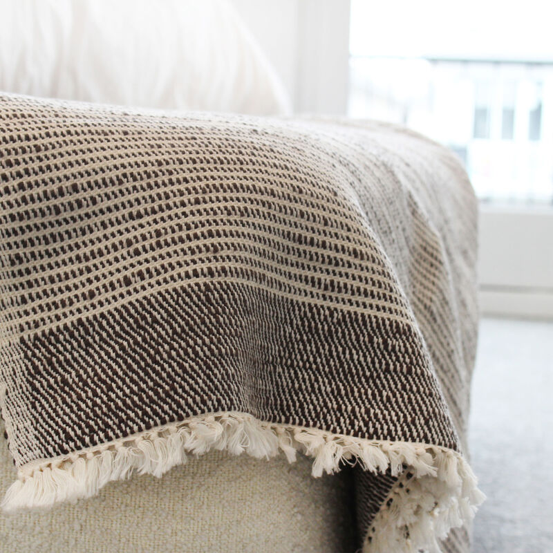 Ceremony Handwoven Throw Blanket Organic Cotton image number 2