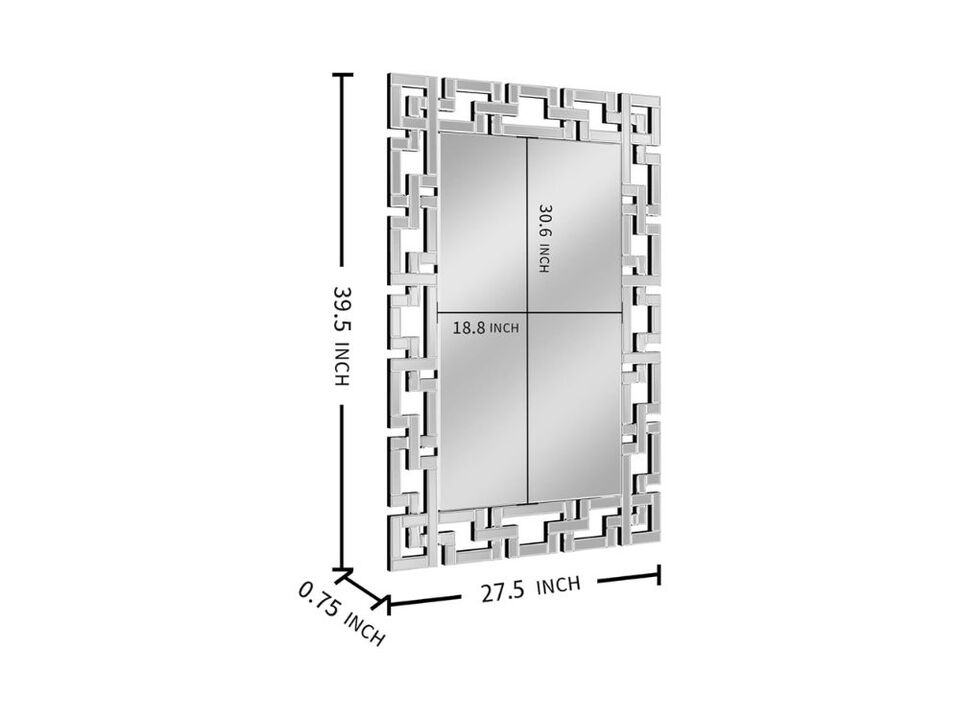 40x28" Venetian Mirror – Frameless Beveled Wall Art Decor
