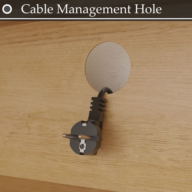 FUFU&GAGA Wood Grain TV Cabinet with Gold Trim, Curved Design, Pull-out Drawers, and Ample Storage,(70"W x 15.1"D x 18.3"H), Brown