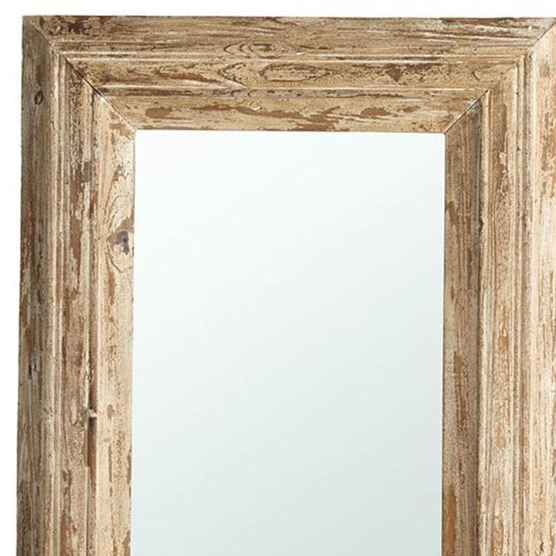 HomeRoots 39" Natural Distressed Wood Framed Accent Mirror image number 3