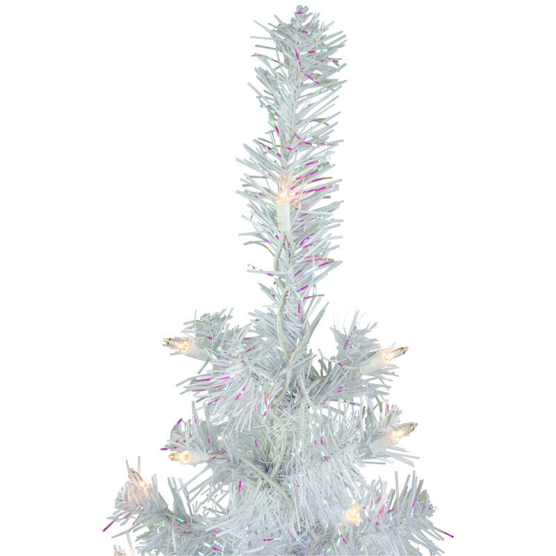 3' Pre-lit Rockport White Pine Artificial Christmas Tree  Clear Lights image number 4