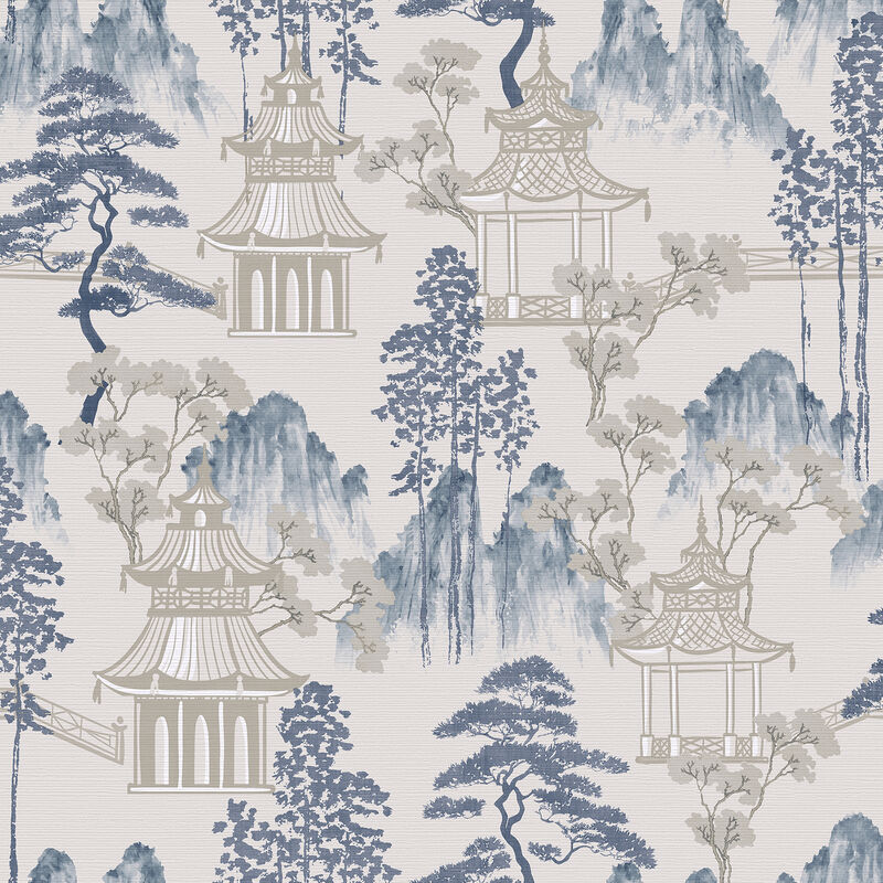 Akio Blue Pagoda Wallpaper image number 0