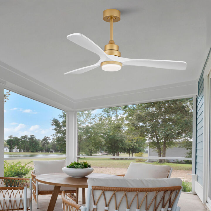 ELEMENT ACE Modern Ceiling Fan with Integrated LED Light and Remote Control featuring Reversible DC Motor