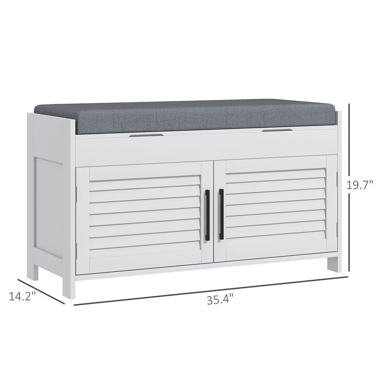 Hivvago Entryway Bench with Hidden Shoe Compartments image number 2