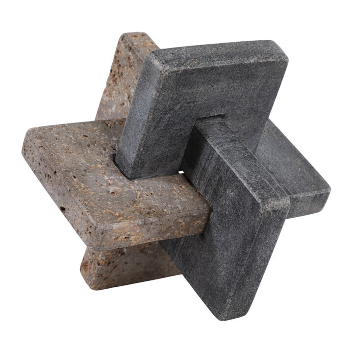 Marble & Dark Travertine Knot