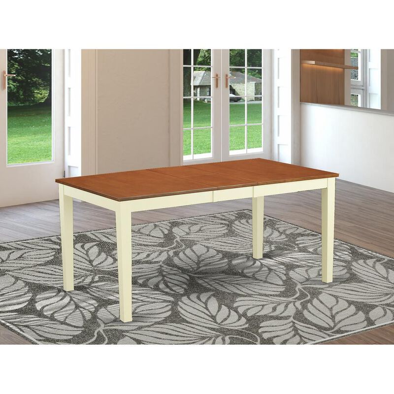 East West Furniture Nicoli  Rectangular  Dining  Table  36x66  with  12  Butterfly  Leaf image number 2
