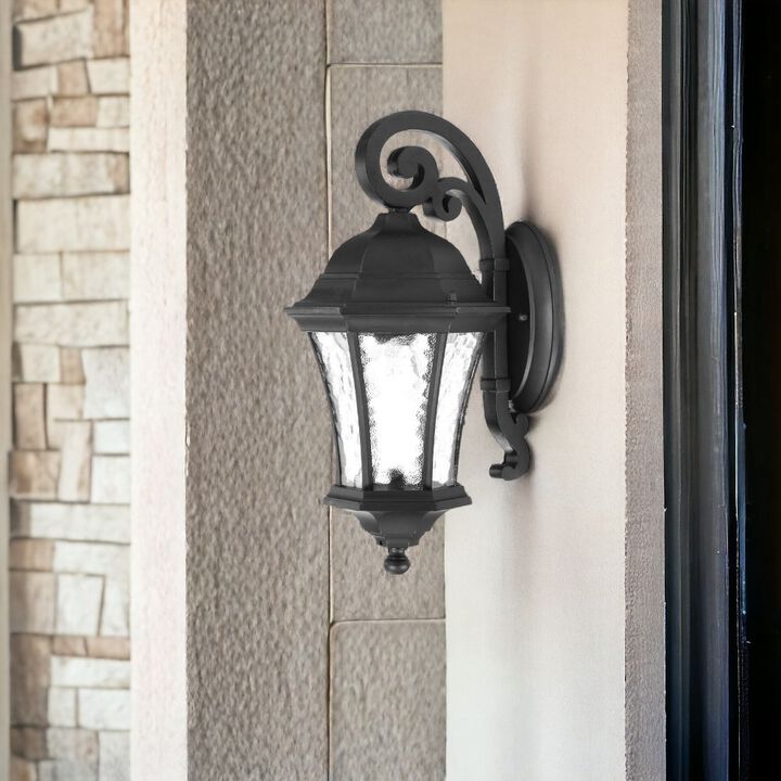 Durable Tapered Outdoor Lantern – Hanging Wall Light for Driveway or Backyard