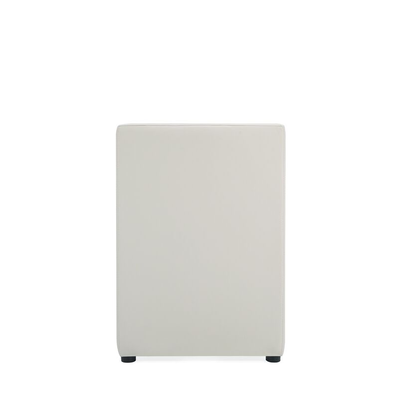 Anna Square Dining Arm Chair in Light Gray