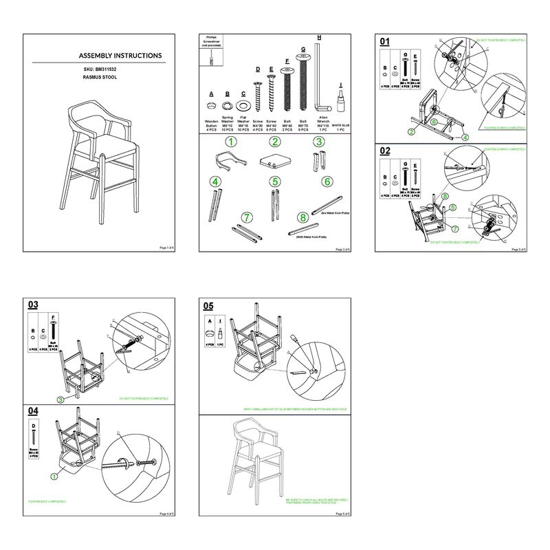 Rase 29 Inch Barstool Chair, Faux Leather Seat, Open Curved Back, Brown - Benzara