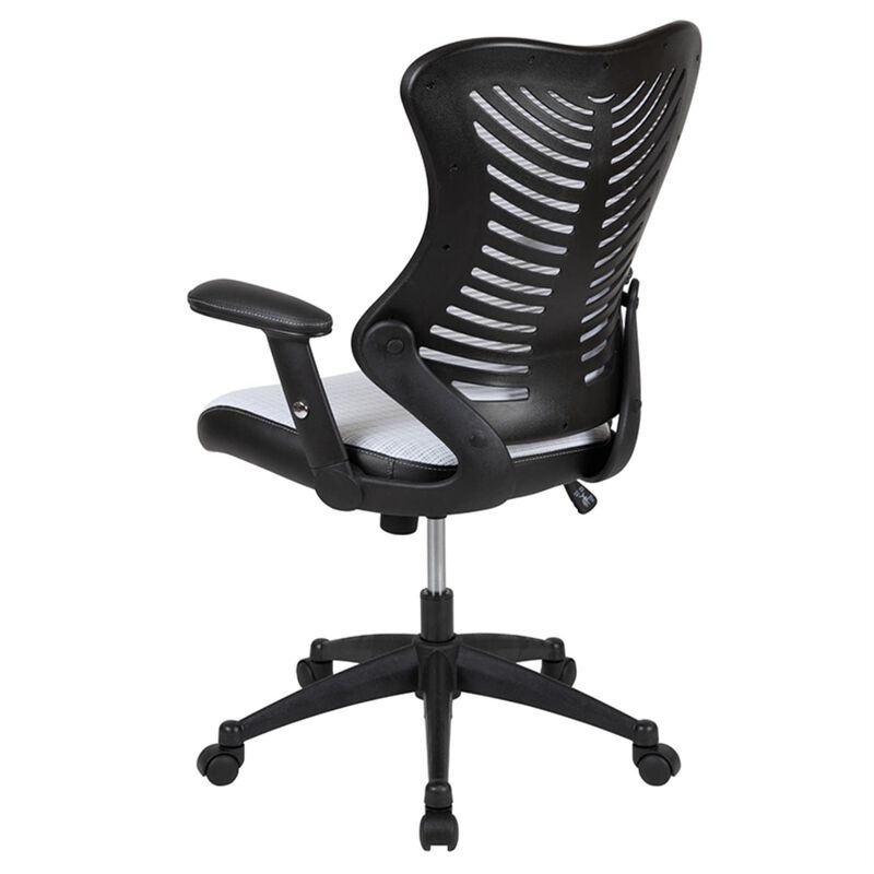 Flash Furniture Kale High Back Designer White Mesh Executive Swivel Ergonomic Office Chair with Adjustable Arms
