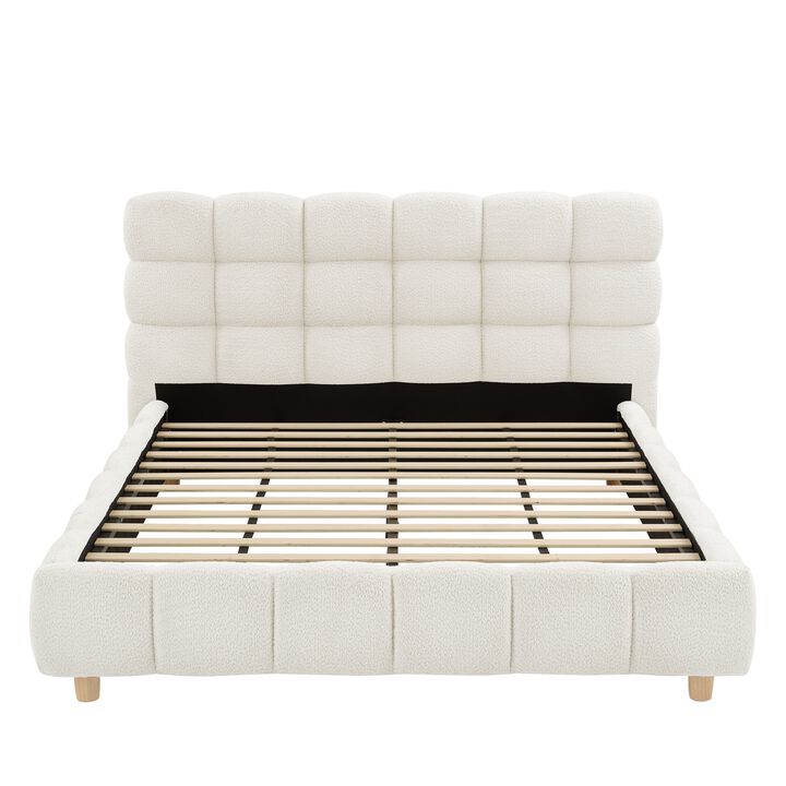Kler Queen Bed Frame with Upholstered Headboard