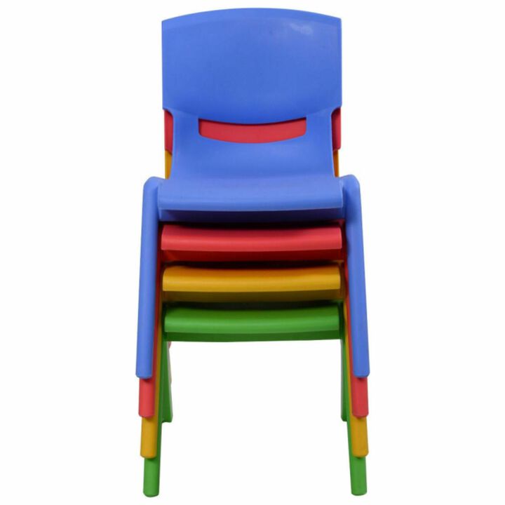 Hivvago 4-pack Colorful Stackable Plastic Children Chairs