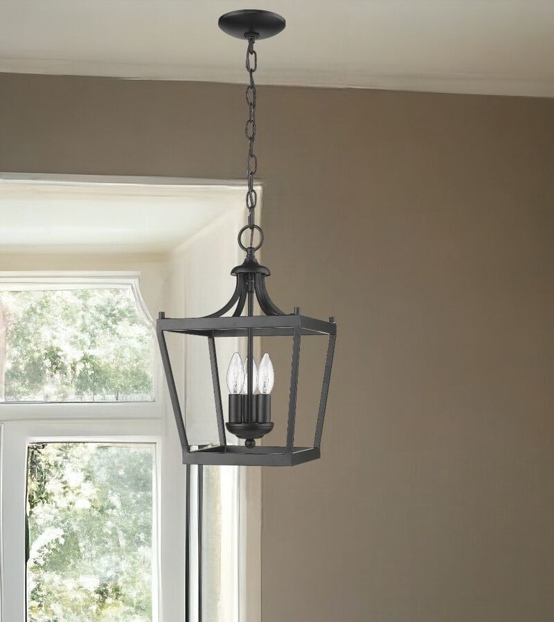 Hivvago Vintage Black Metal Tapered Hanging Light
