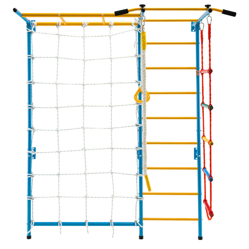 7-in-1 Kids Gym with Swedish Wall Ladder for Indoor Play and Activity image number 6