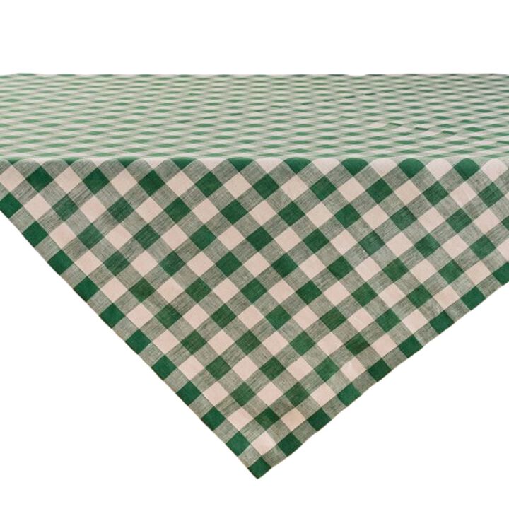 Solino Home 100% Pure Linen Table Throw - Morgan Check