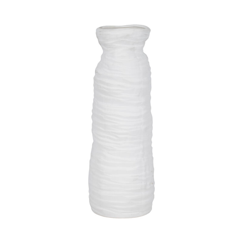 19" Horiz. Ribbed Matte Vase image number 0