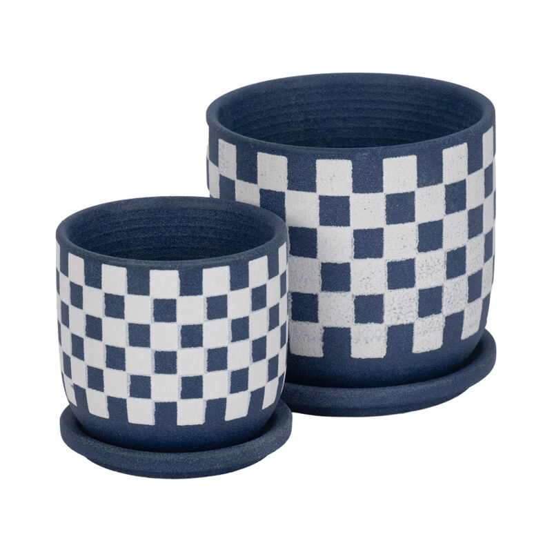 S/2 5/6" Checkerboard Saucer image number 3
