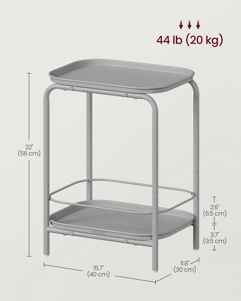 Storage Coffee Table with Metal Frame &ndash; 2-Tier Design with Functional Tray Top for Compact Spaces