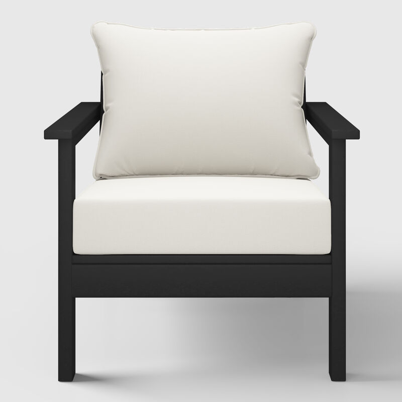 WestinTrends Outdoor Modern HDPE Patio Club Chair with Deep Seat Cushions image number 0