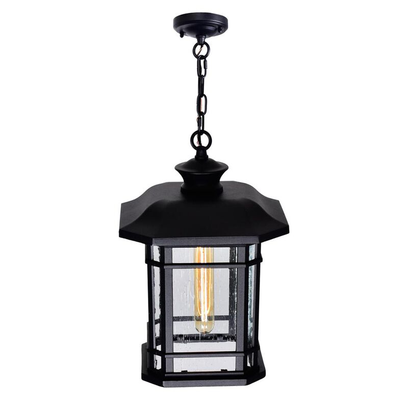 CWI Lighting Blackburn 1 Light Outdoor Black Pendant