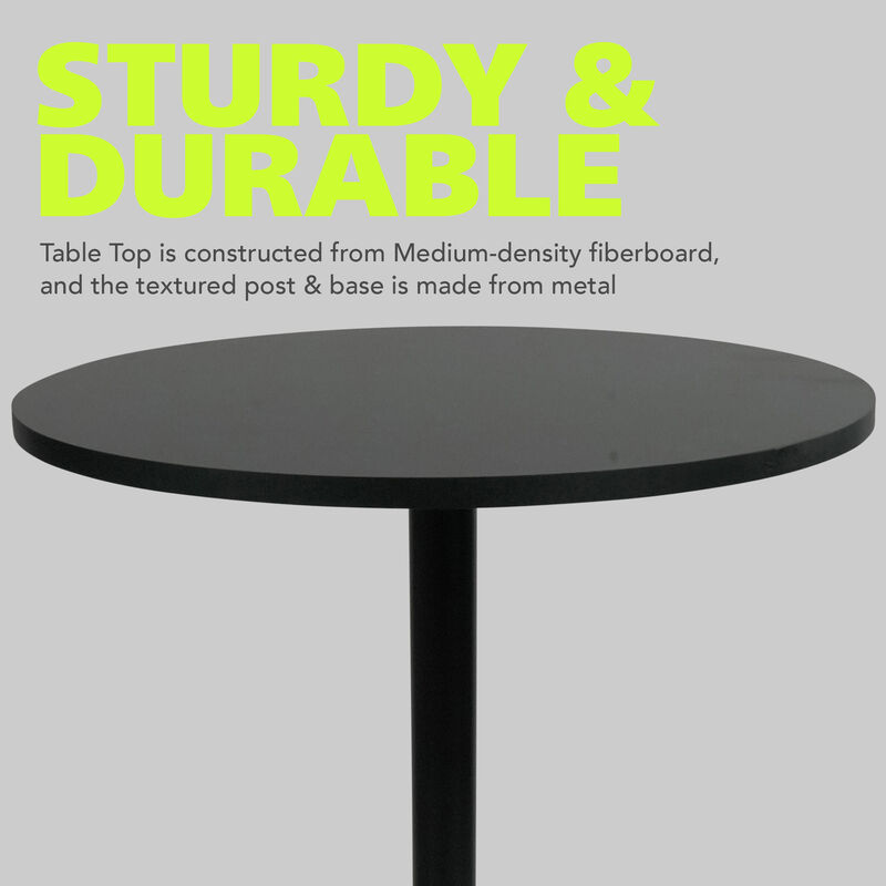 Parkson 39 in. H Black Round Bar Table (Set of 2) image number 2