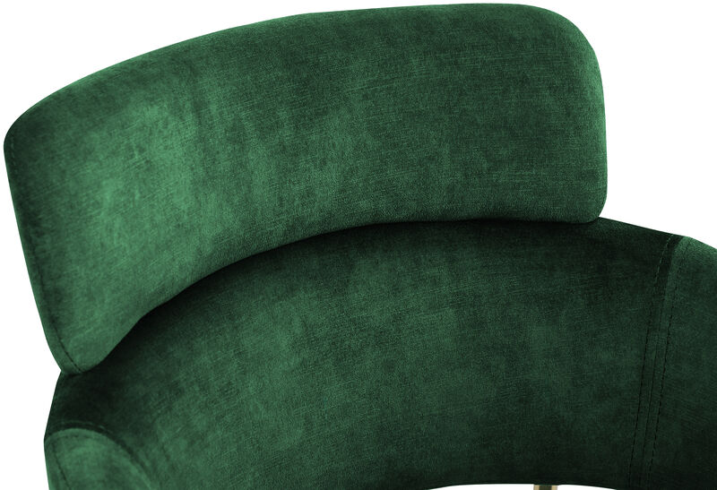 Meridian Furniture Yara Green Velvet Dining Chair, Set of 2