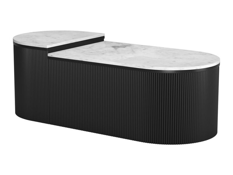 Ormara Coffee Table Set (2-Piece) White & Black