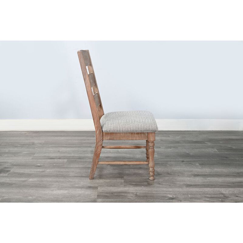Sunny Designs Sierra Rustic Ladder Back Dining Chair with Cushion Seat (Set of 2) image number 4