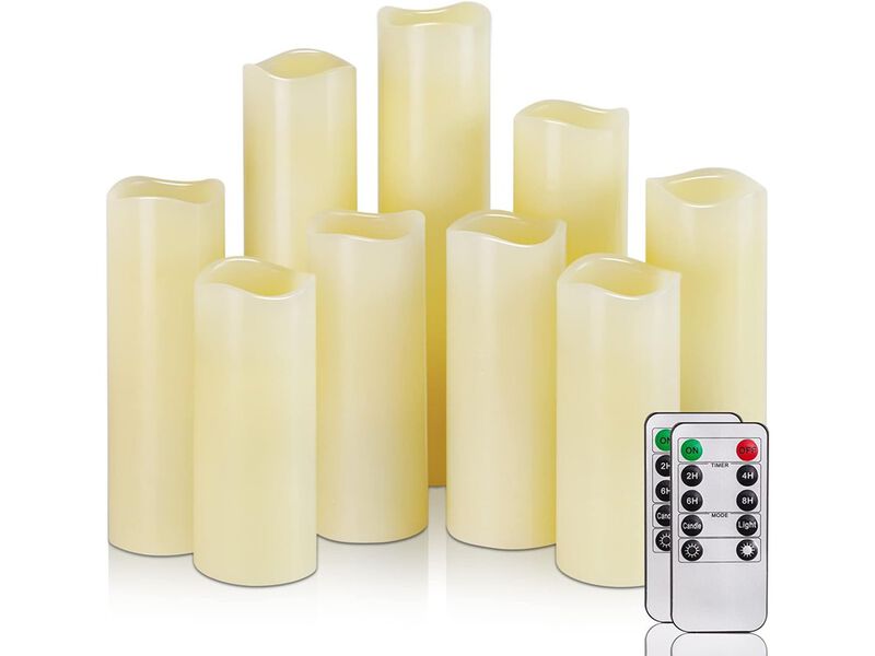Flameless Candles Battery Operated LED Pillar Candles image number 0