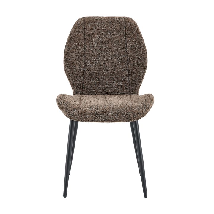 Whisen 4-Pack Retro Minimalist Fabric Dining Chairs with Metal Legs, Upholstered Accent Chairs for Dining Room, Living Room, Office
