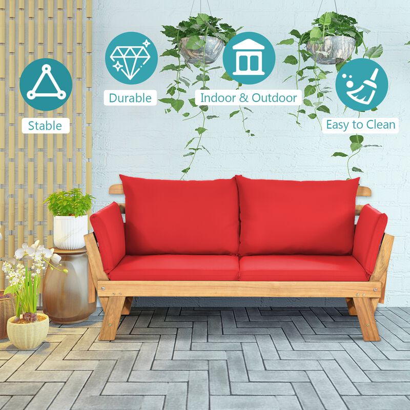 Outdoor Convertible Sofa Chair &ndash; Adjustable Patio Seat with Plush Cushions