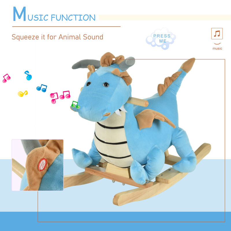 BreeBe Kids Dino Rocking Chair Toy with Sound image number 6