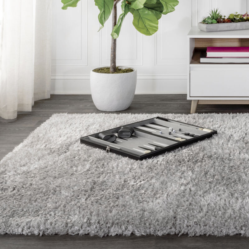 Aydin Solid Plush Shag Area Rug image number 4