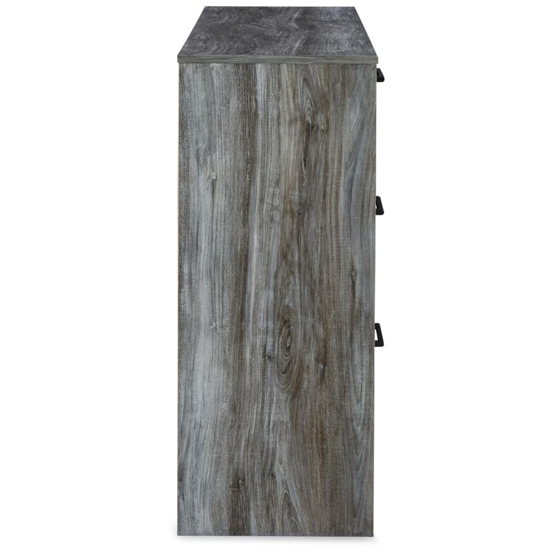 Bays 62 Inch Dresser, 6 Drawers, Modern Farmhouse Laminate Smoky Gray