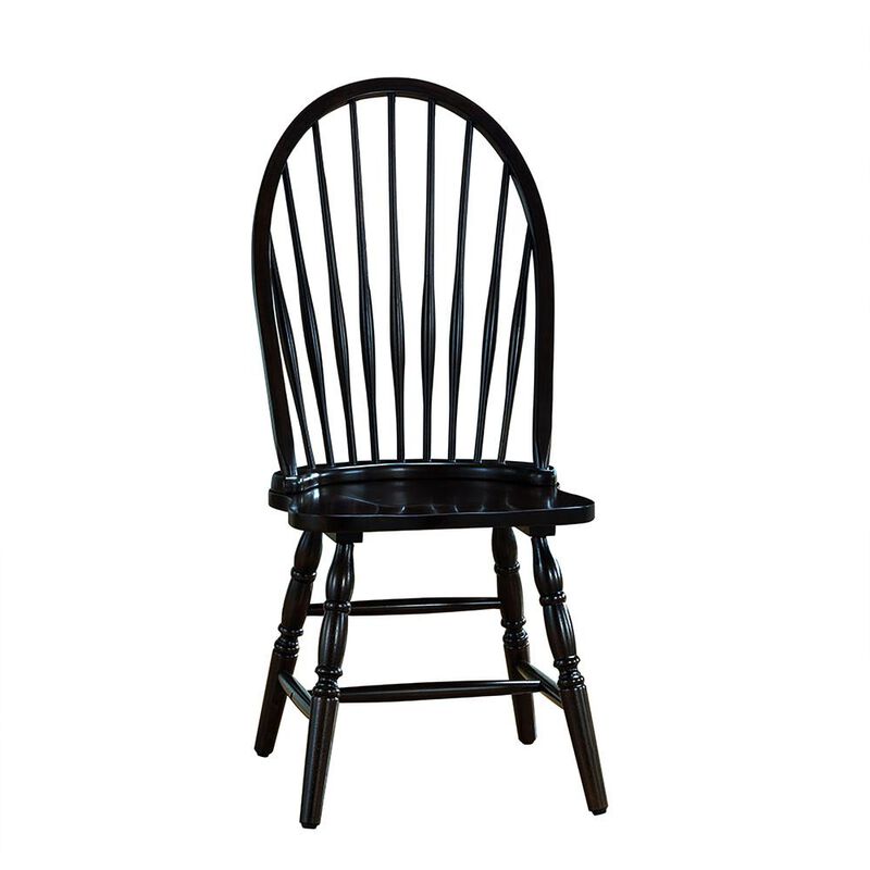 Carolina Living Windsor Dining Chair - Antique Black