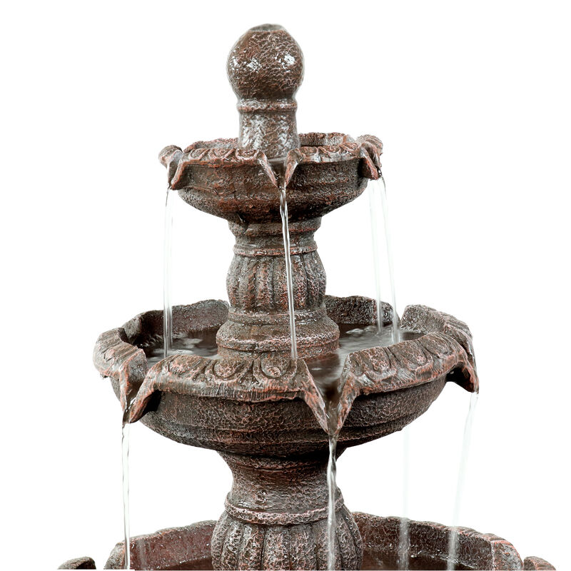 Sunnydaze Mediterranean Resin Outdoor 4-Tier Water Fountain