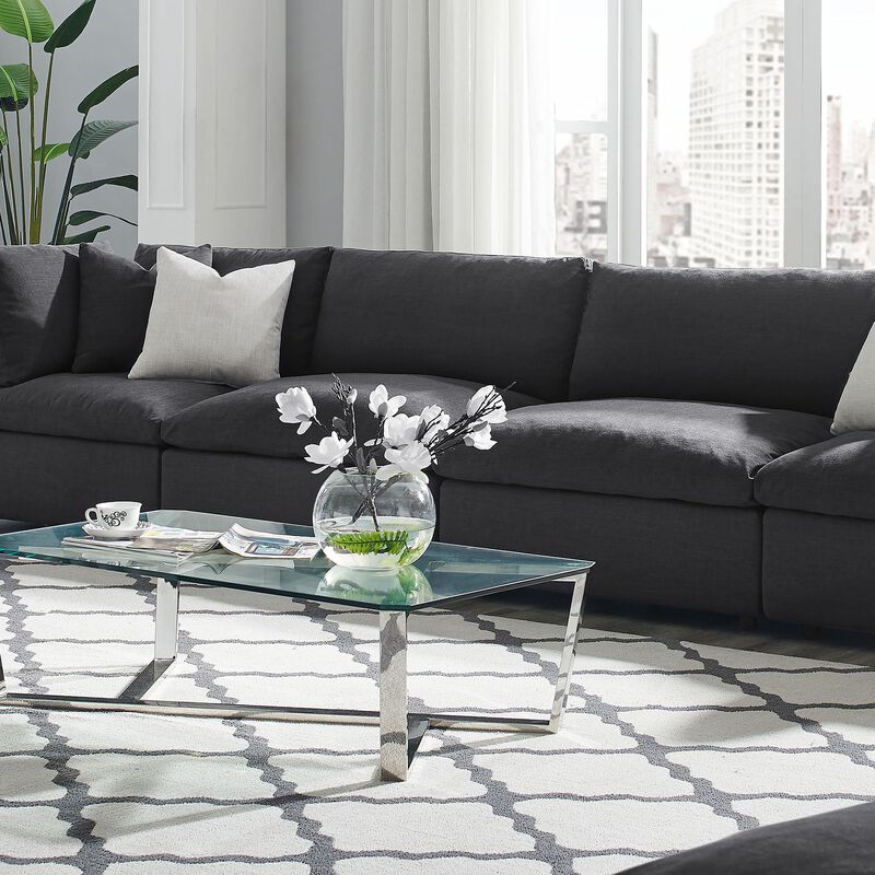 Modway Commix Down Filled Overstuffed 3-Piece Armless Sectional Sofa image number 1