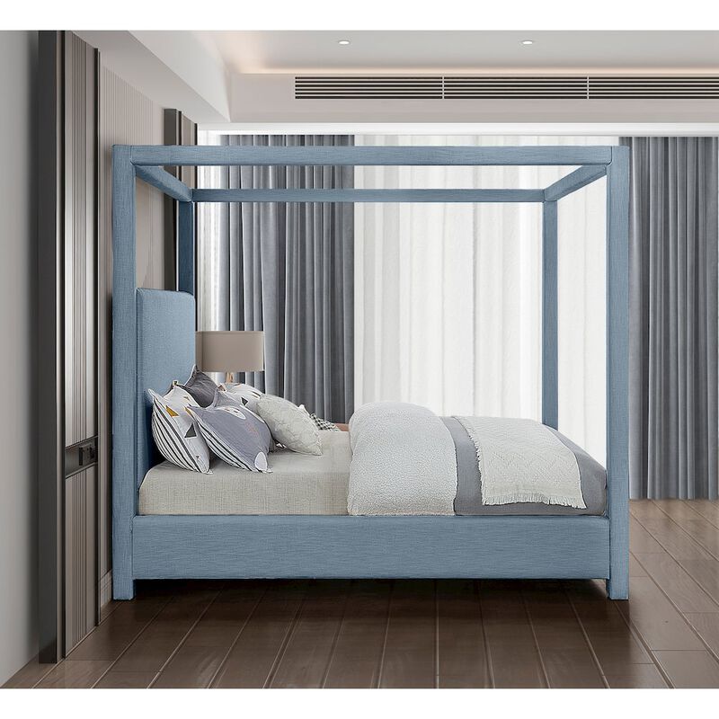 Meridian Furniture Emerson Sky Blue King Bed