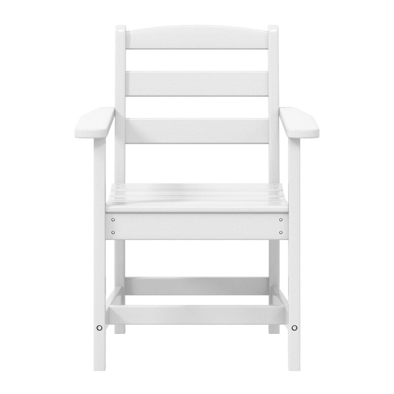 WestinTrends 5-Piece HDPE Outdoor Square Patio Dining Table Set with Armchairs image number 4