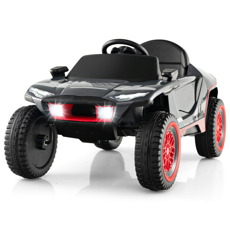 Electric Ride On Car for Kids with Remote Control Racing Design-Grey image number 3