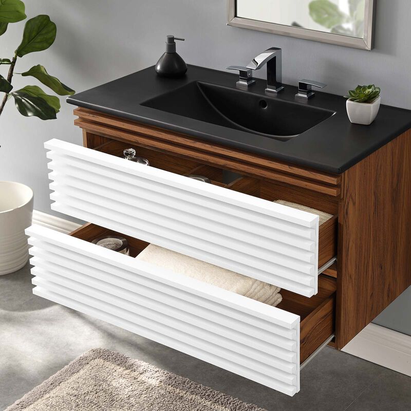 Render 36" Wall-Mount Bathroom Vanity image number 1